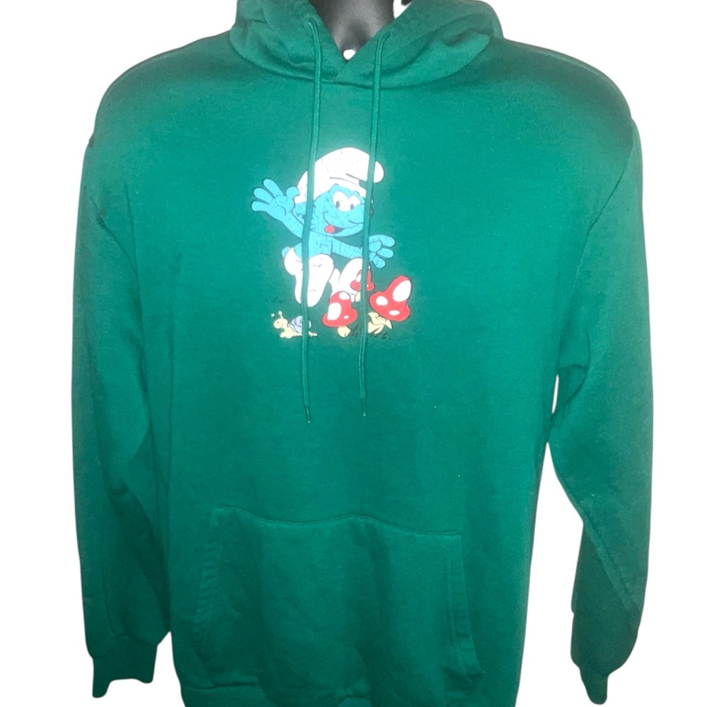 Green Smurfs Graphic Hoodie